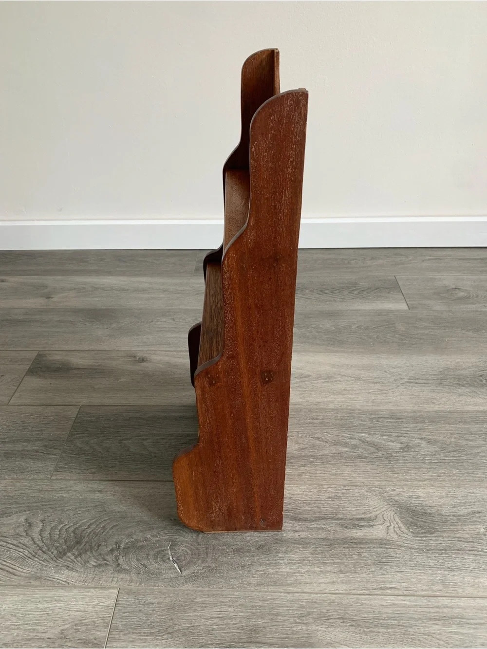Vintage Four-Tier Wooden Display Shelf